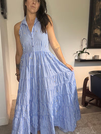 Robe rayures blanches et bleues DOLCE