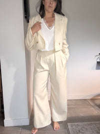 Veste blazer courte beige SERENA