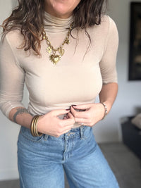 Pull beige cachemire WILLO