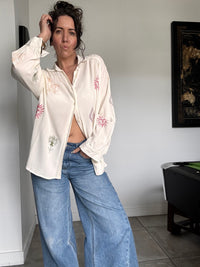 Chemise écru brodée CHILI