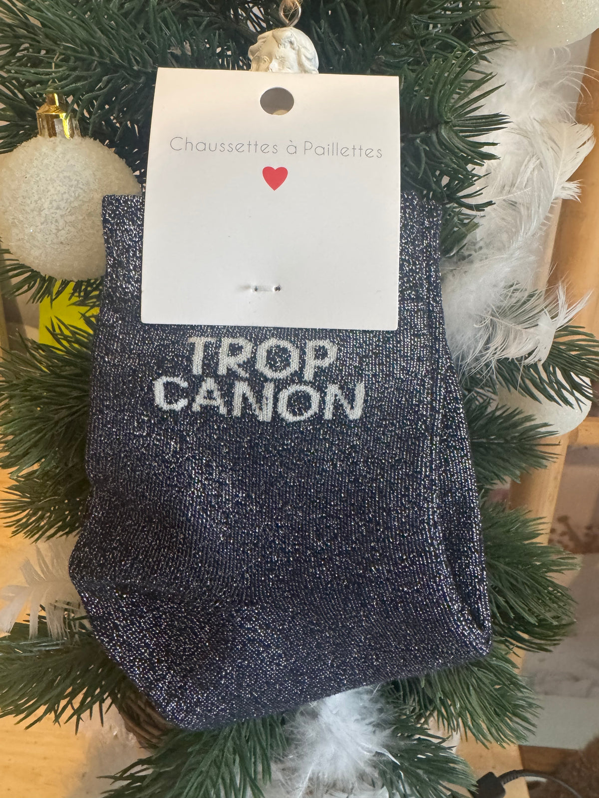 Chaussettes paillettes TROP CANON