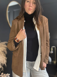 Pull fin col roulé noir SPIRIT