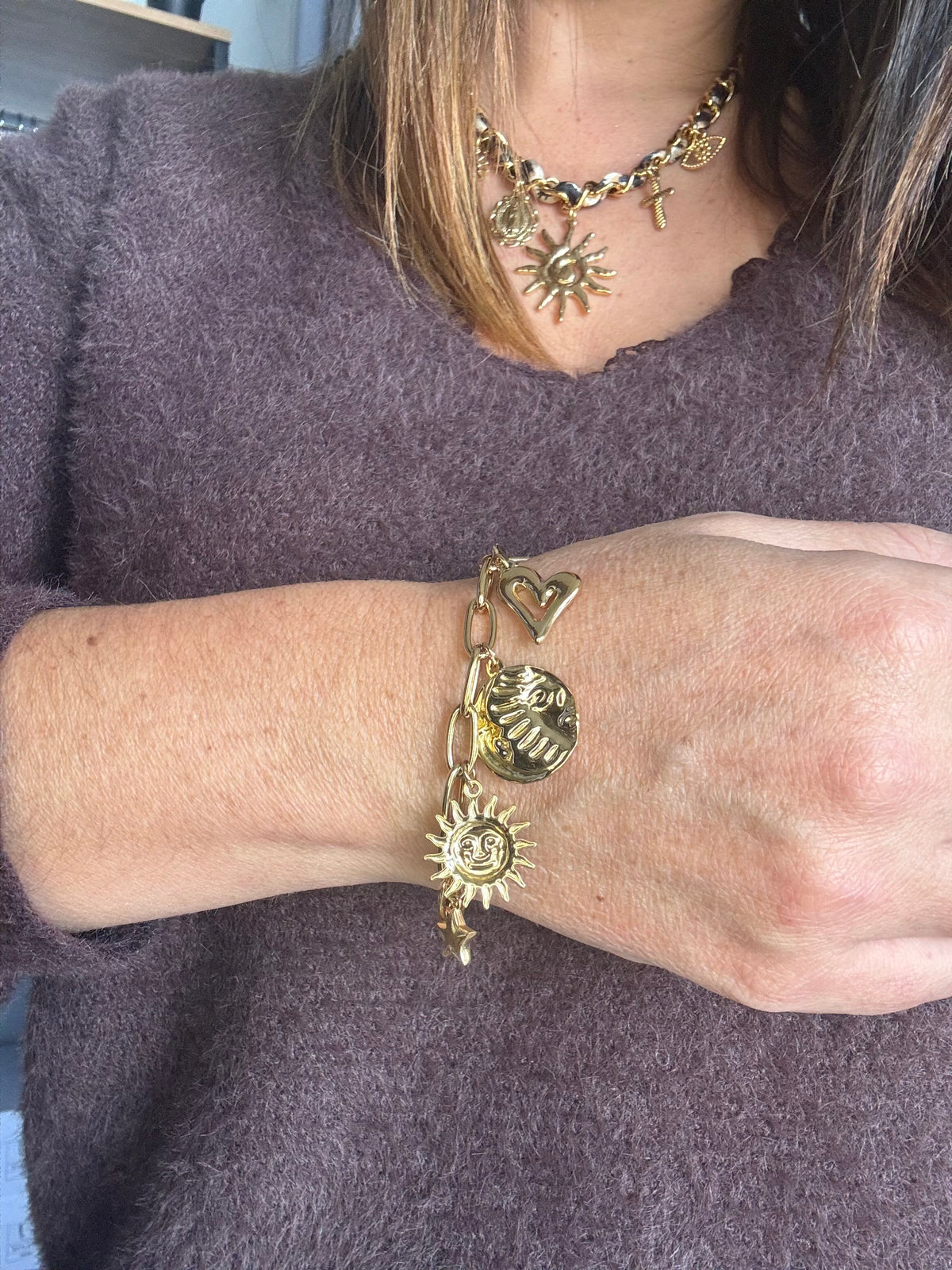 Bracelet doré Pampilles