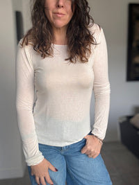 Pull blanc cachemire WILLO
