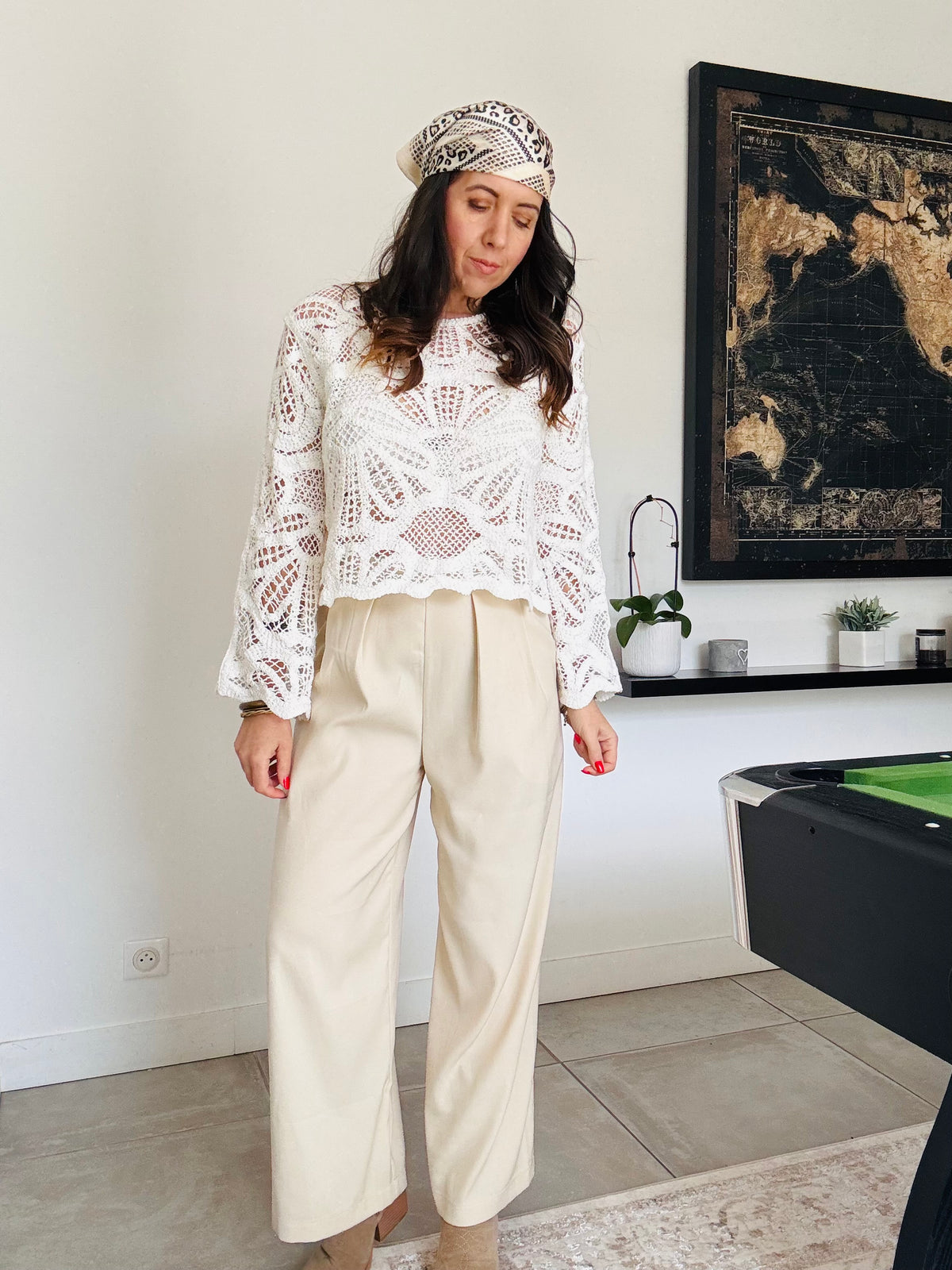 Top crochet blanc LILYA