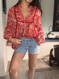 Blouse MILLA rouge clair