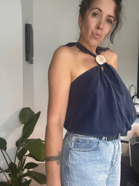 Top bleu marine NINA