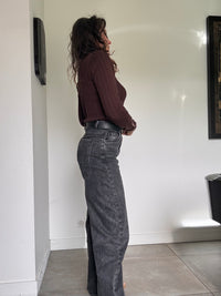 Jean gris anthracite coupe ballon NINA