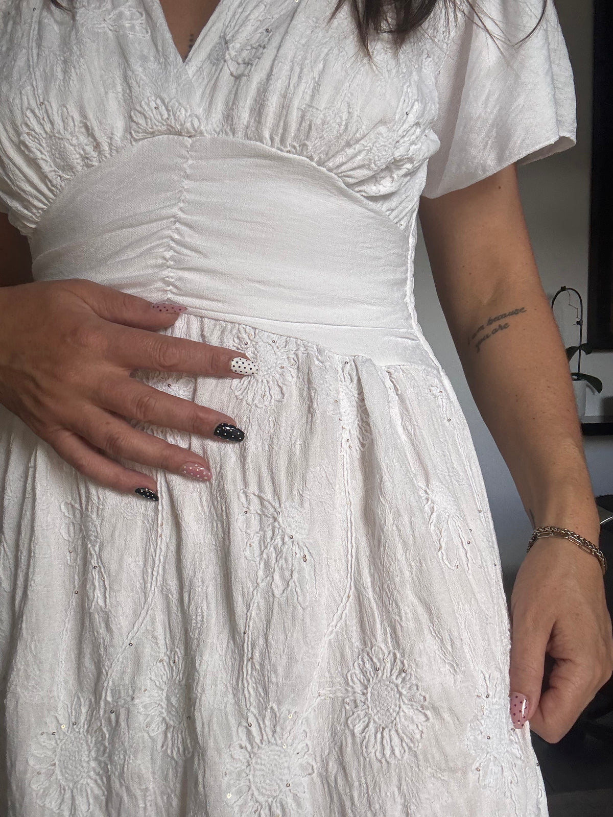 Robe blanche marguerite