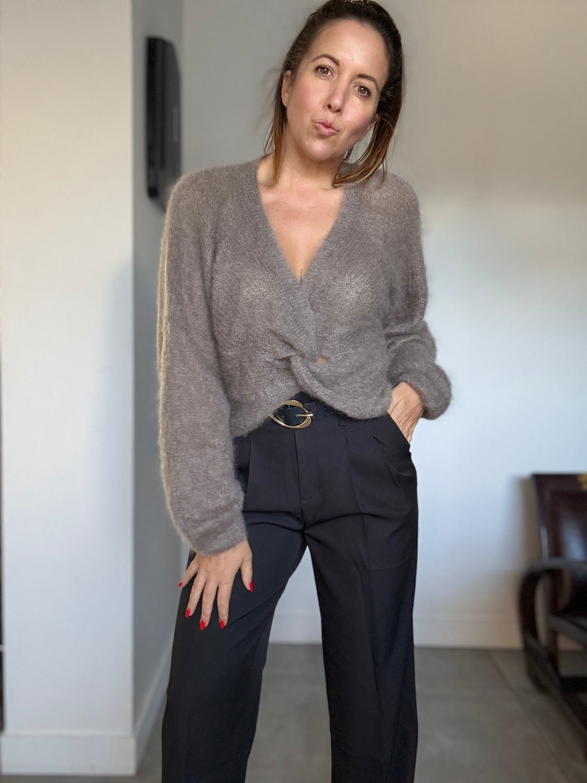Pull taupe NEO