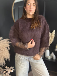 Pull manches courtes chocolat