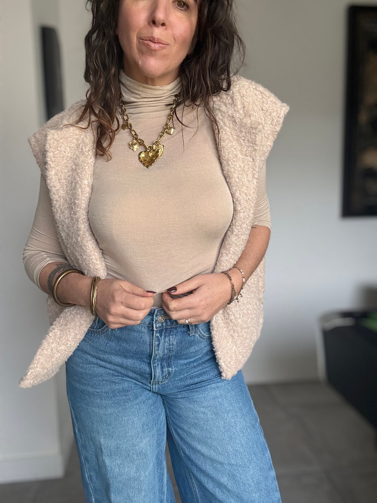 Pull beige cachemire WILLO