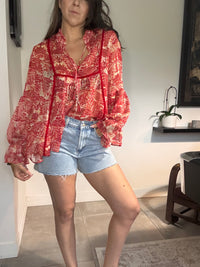 Blouse MILLA rouge clair