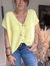 Gilet sans manches jaune JANE