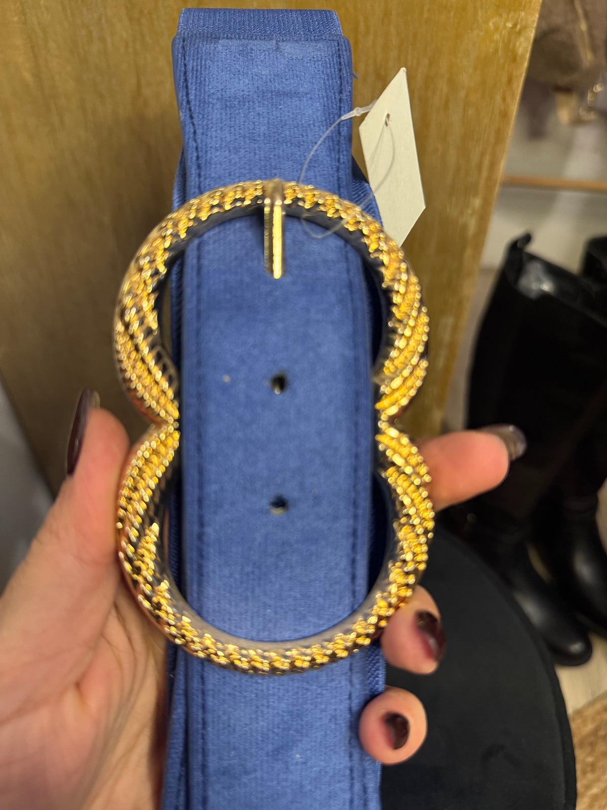 Ceinture élastique bleue