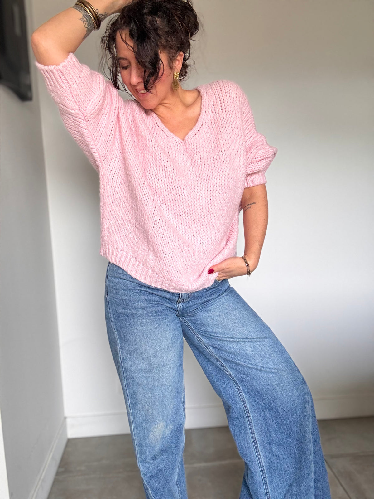 Pull pastel rose ANORA