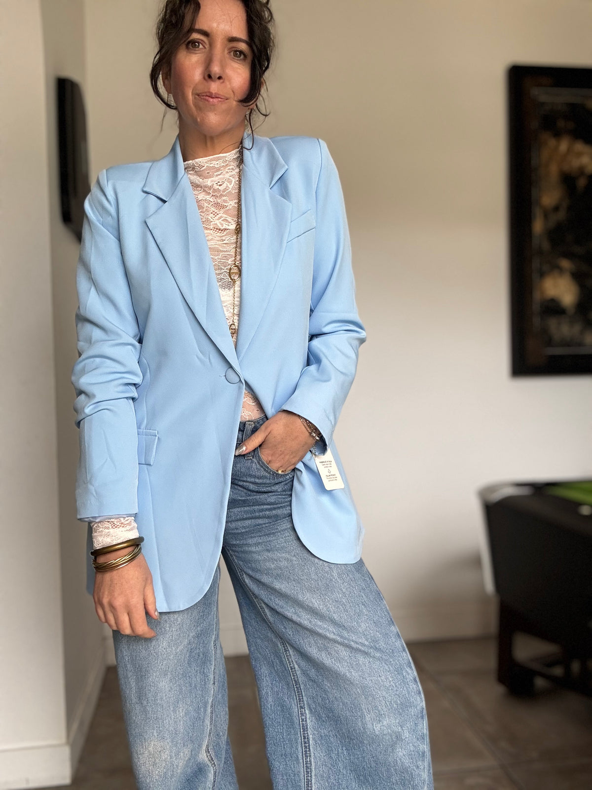 Blazer bleu ciel EMA
