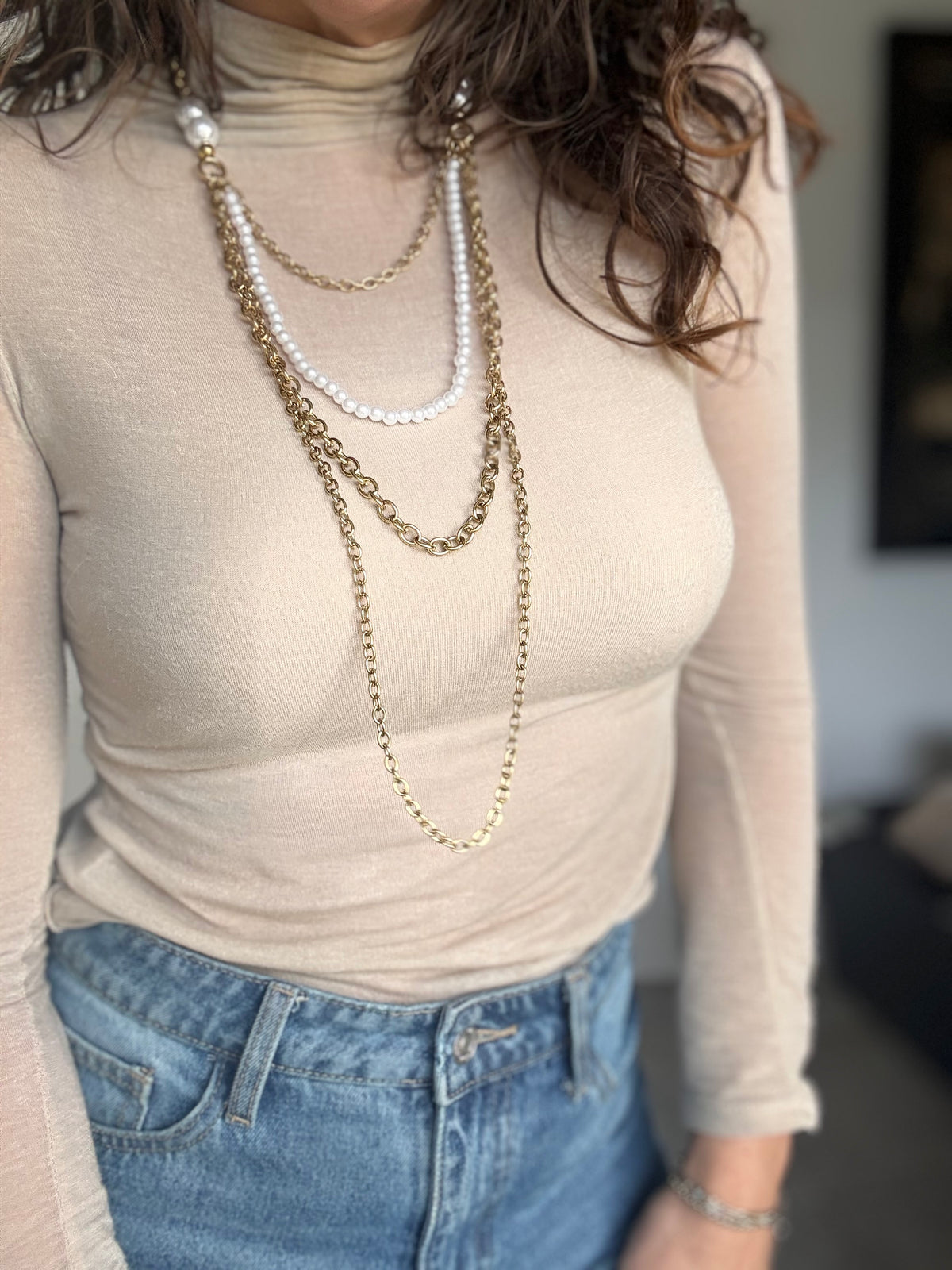 Pull beige cachemire WILLO