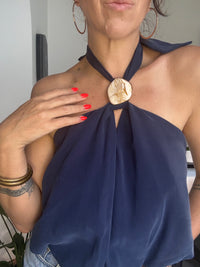 Top bleu marine NINA