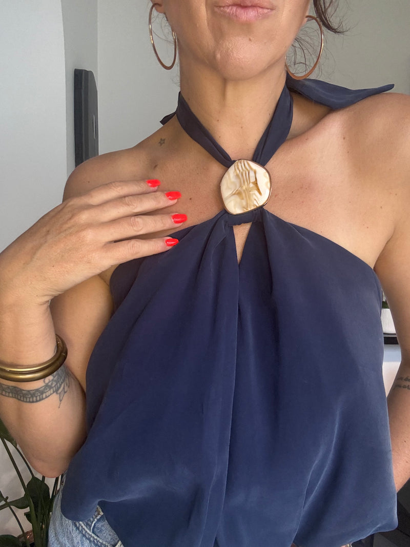 Top bleu marine NINA