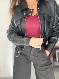 Perfecto similicuir noir KELLY