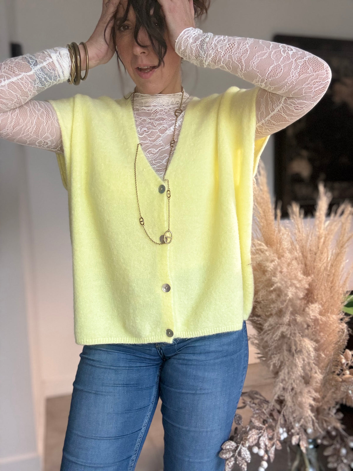 Gilet sans manches jaune JANE