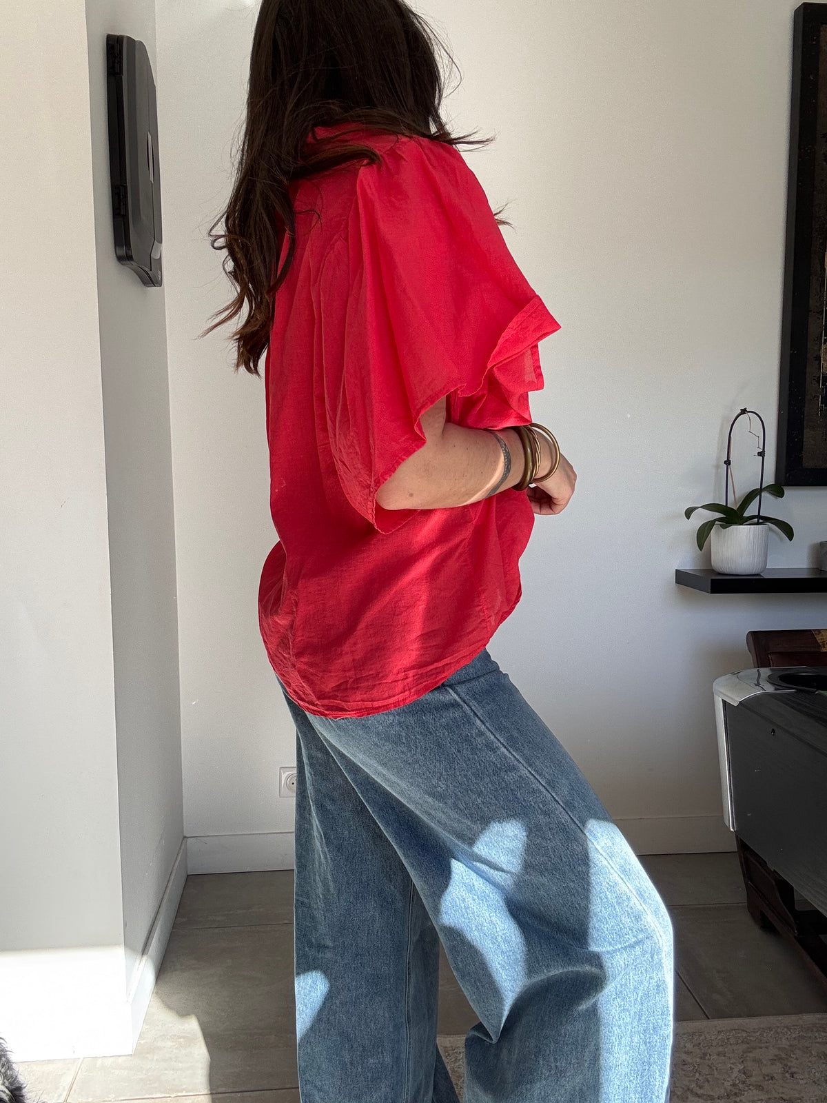 Blouse rouge NATALIA