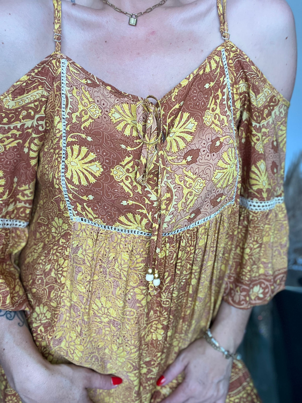 Robe KAFRINE jaune doré