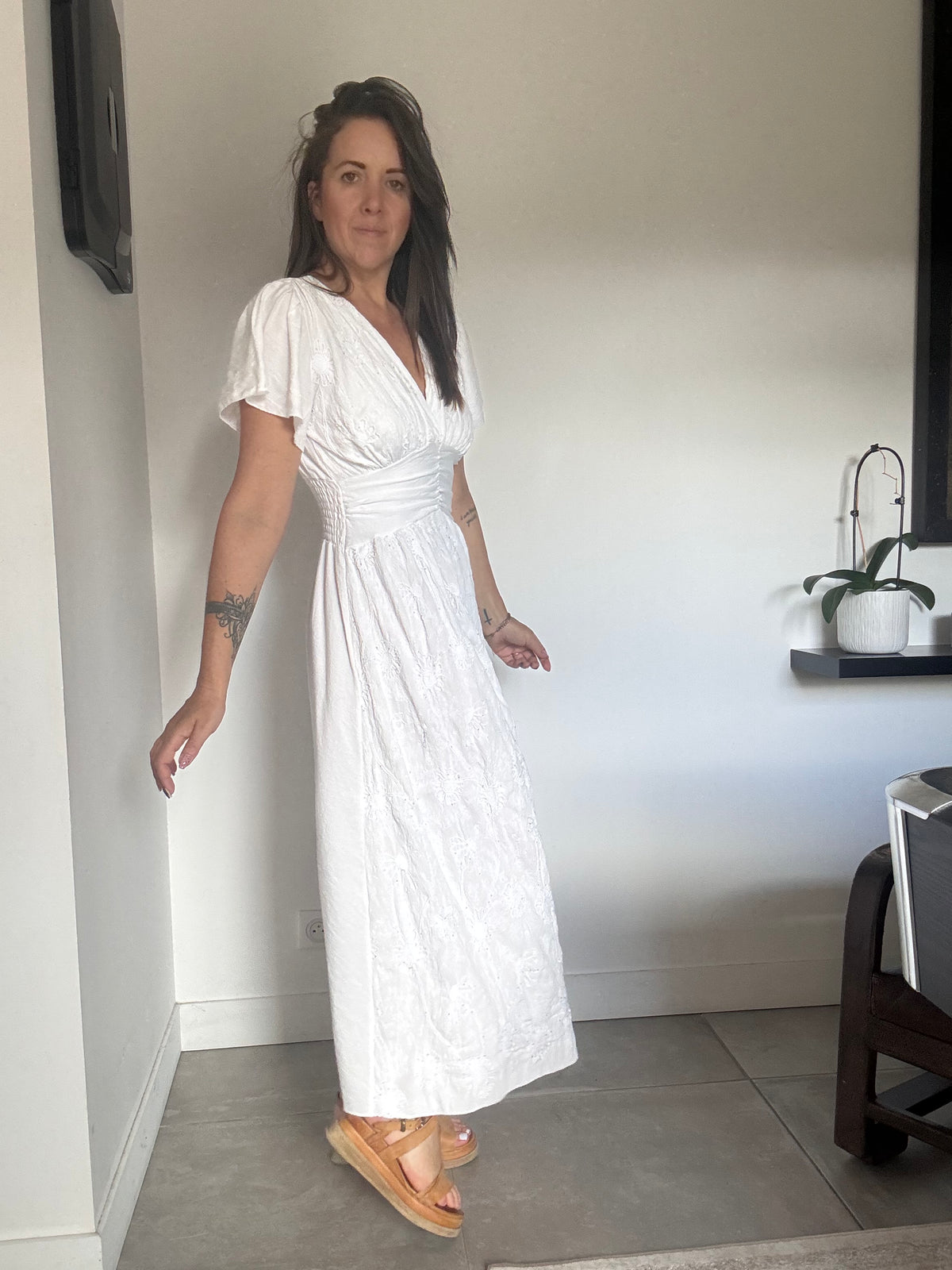 Robe blanche marguerite