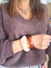 Bracelet Chikipinw en résine terracota