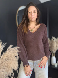 Pull chocolat TIFFANIE