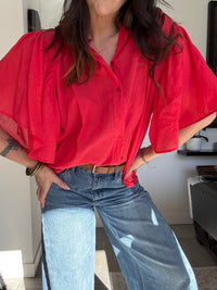 Blouse rouge NATALIA