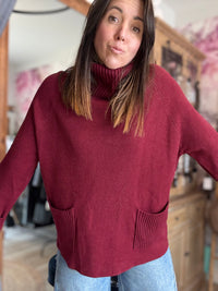 Pull bordeaux kAYE