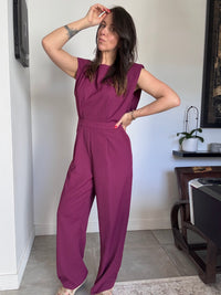 Combinaison pantalon prune LAURIE