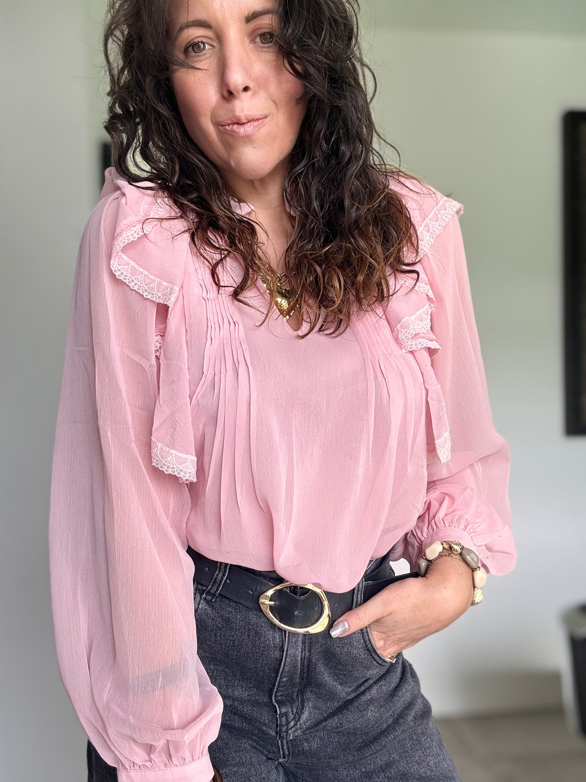 Blouse chic rose LADY