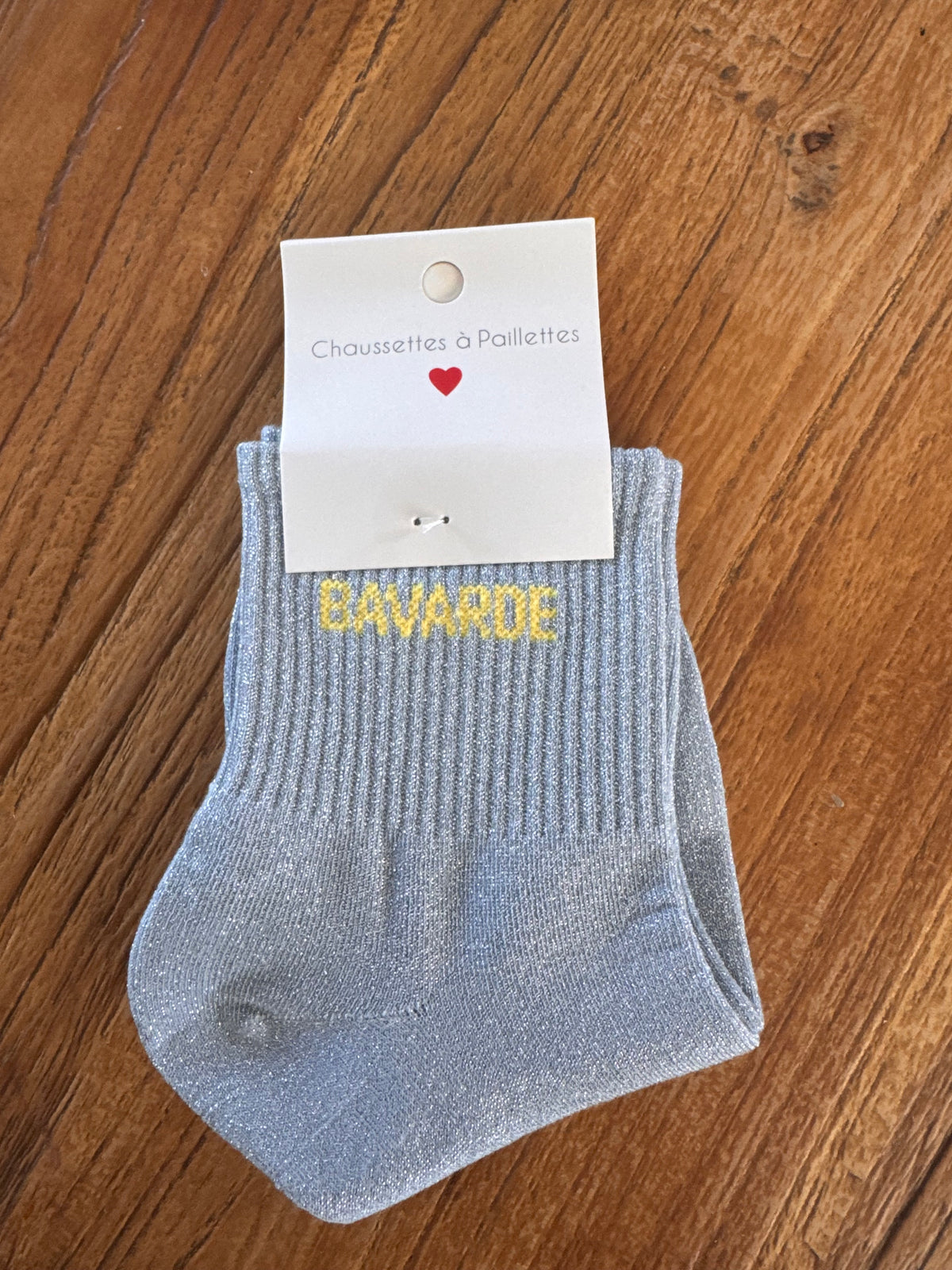 Chaussettes paillettes bleues BAVARDE