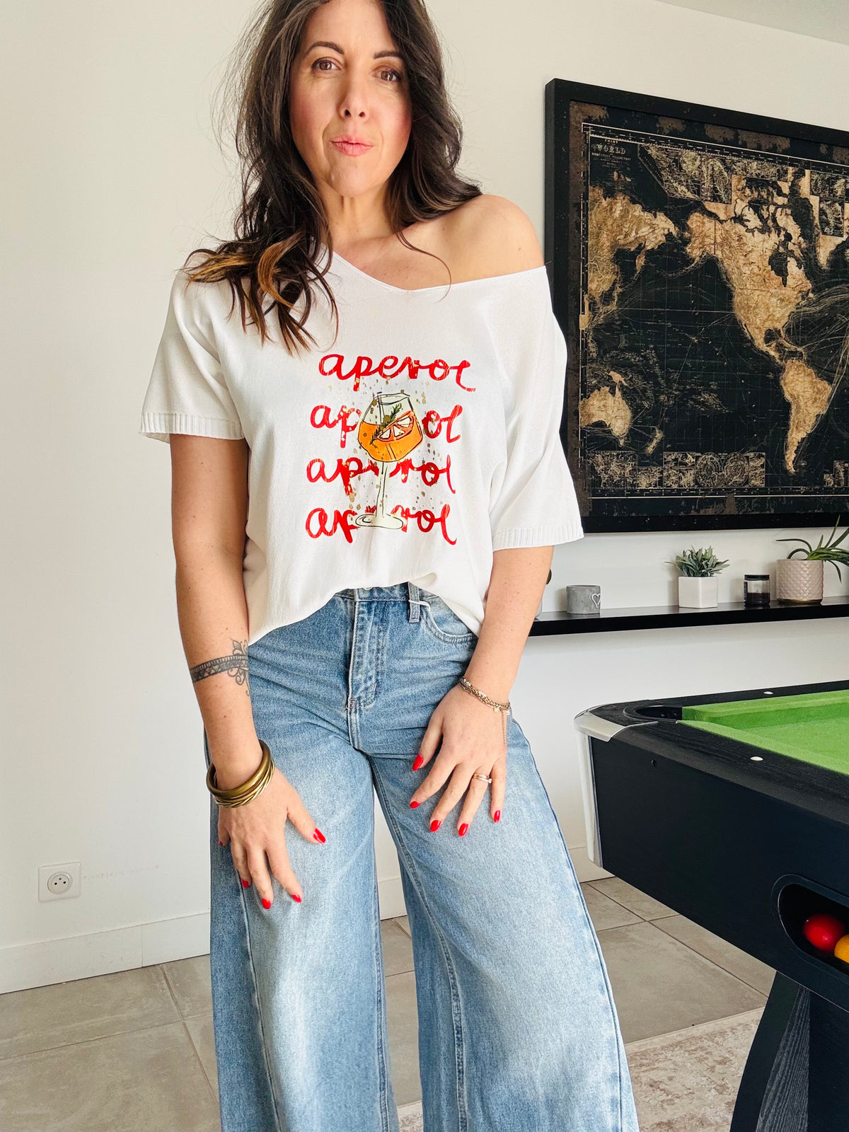 Tee shirt blanc APEROL