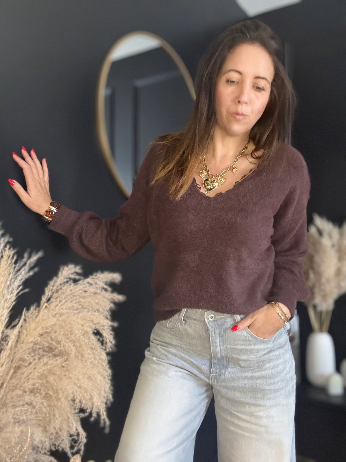 Pull chocolat TIFFANIE