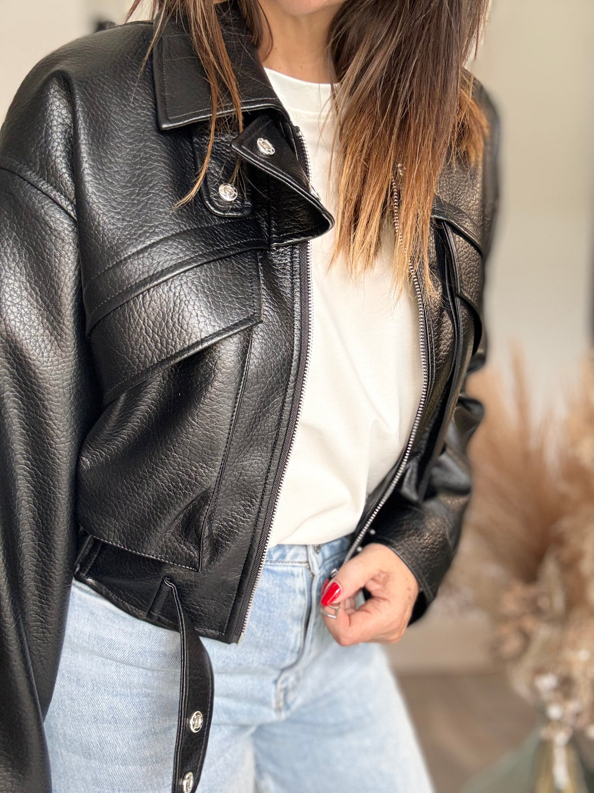 Perfecto similicuir noir KELLY