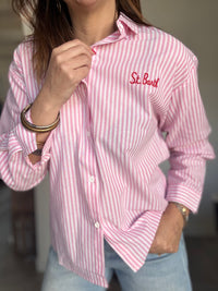 Chemise rayé rose ST BARTH