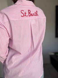 Chemise rayé rose ST BARTH