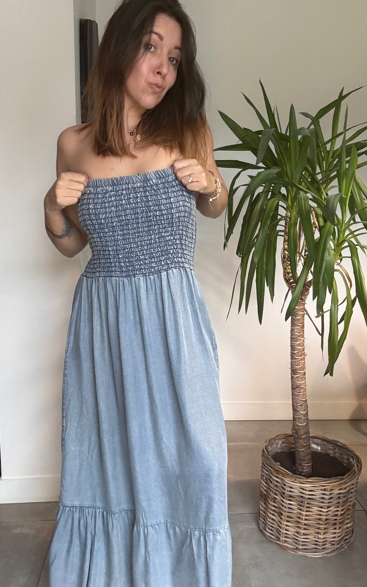 Robe bustier jean WESH