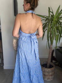 Robe rayures blanches et bleues DOLCE