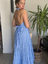Robe rayures blanches et bleues DOLCE