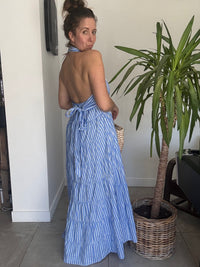 Robe rayures blanches et bleues DOLCE