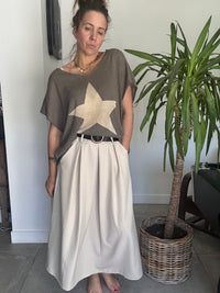 Jupe beige AURELIE