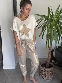 Pantajogg doré CLOE