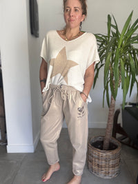 Pantajogg doré CLOE