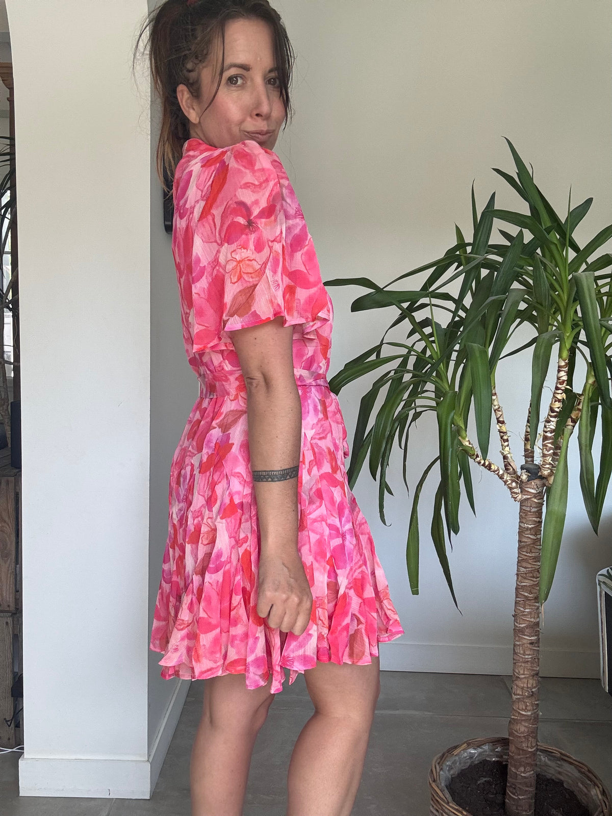 Robe courte fushia NANA