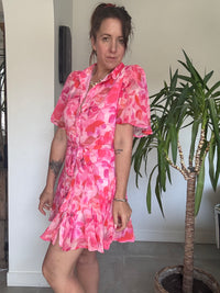 Robe courte fushia NANA